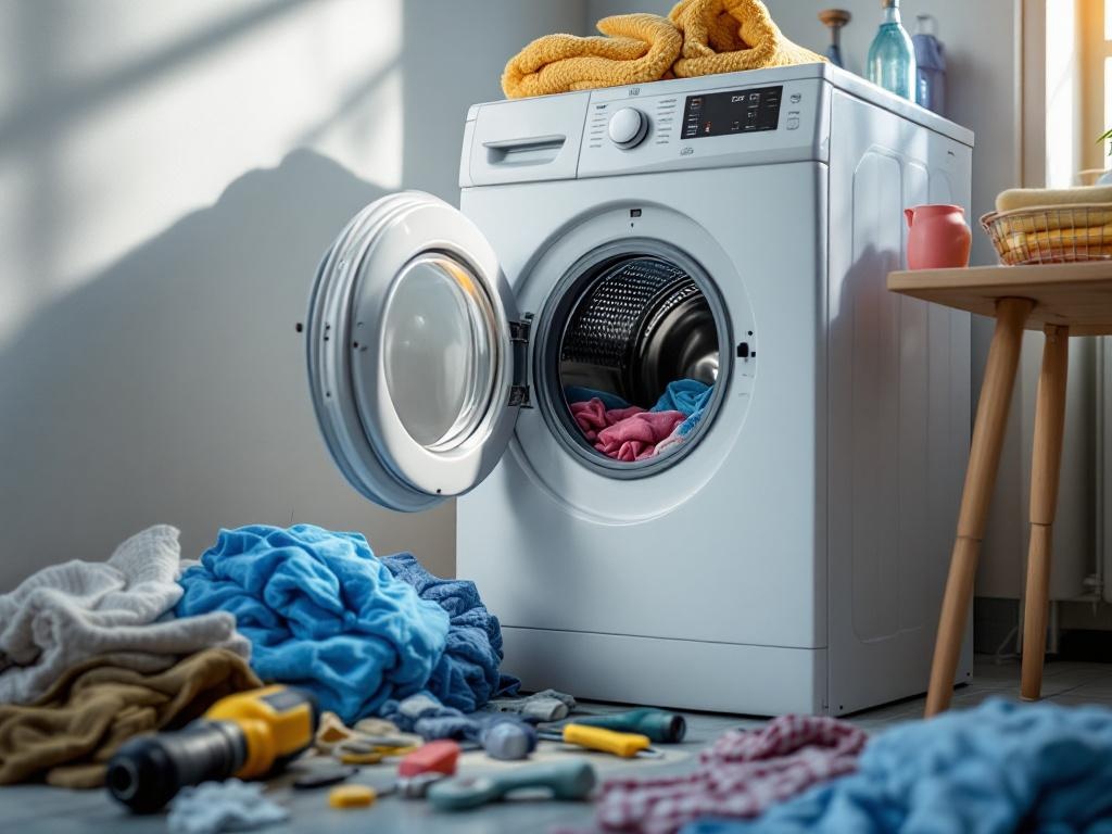Lavadora con ruido fuerte al girar: causas comunes