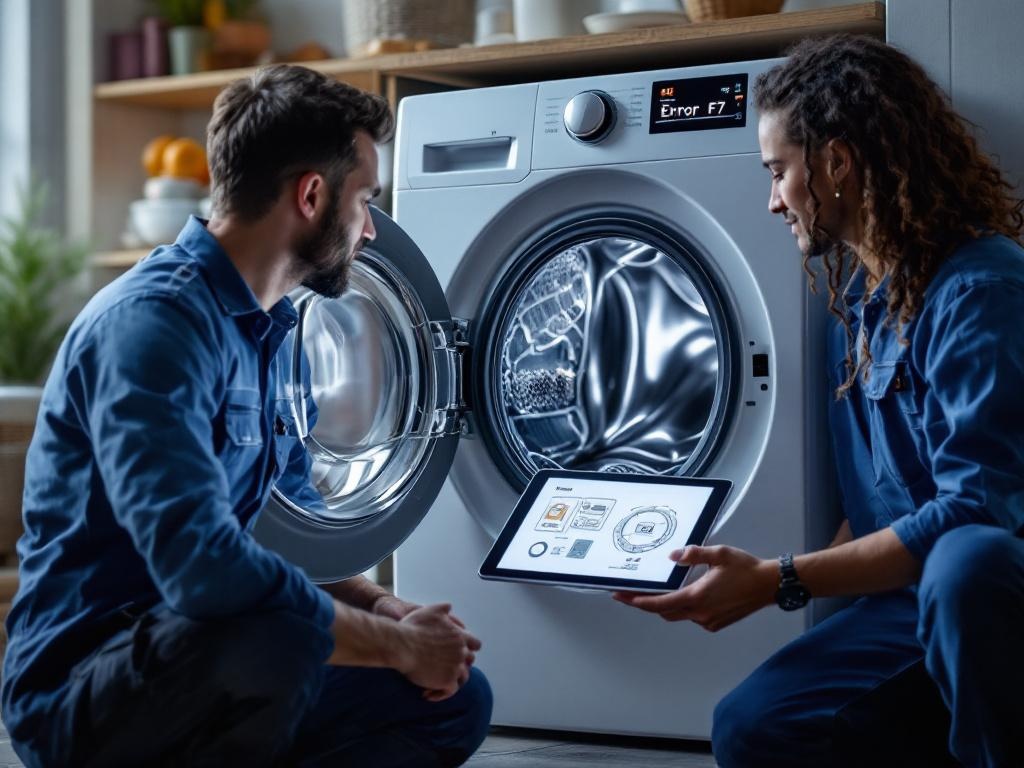 Interpretación del error F7 en lavadoras AEG